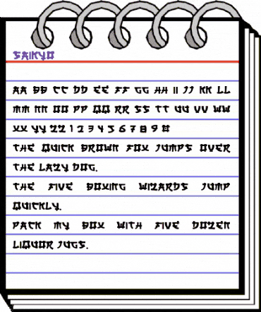 SAIKYO Regular animated font preview SAIKYO Regular animated font preview