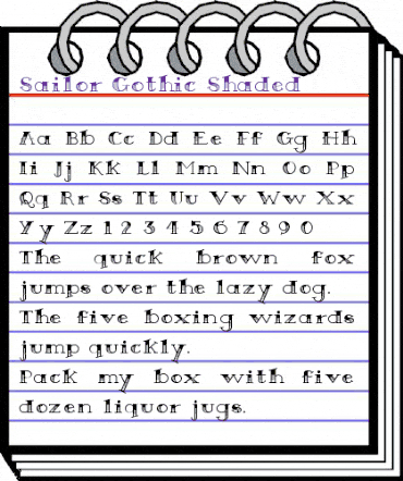 Sailor Gothic Bold animated font preview