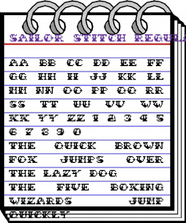 Sailor Stitch Regular animated font preview