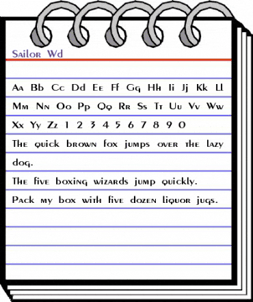 Sailor Wd Regular animated font preview