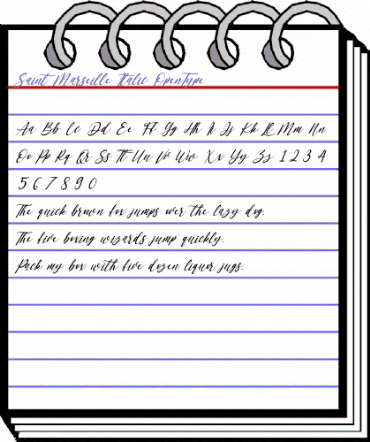 Saint Marseille Italic Regular animated font preview