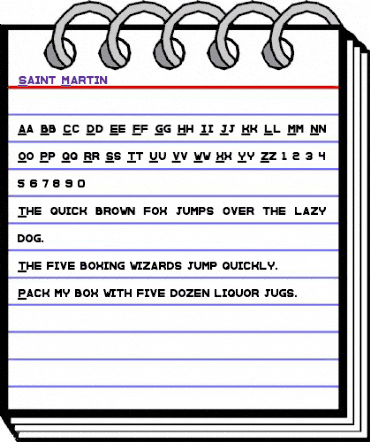 Saint Martin Regular animated font preview