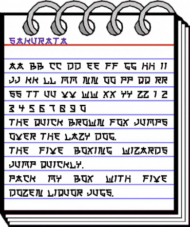 SAKURATA Regular animated font preview