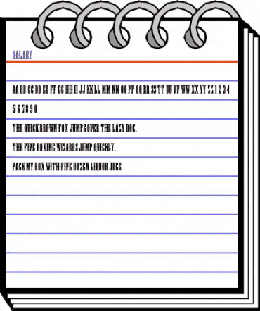 Salary Normal animated font preview