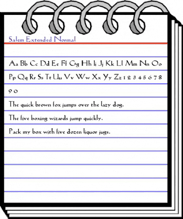 Salem-Extended Normal animated font preview Salem-Extended Normal animated font preview
