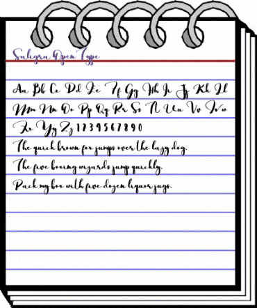 Saligra Regular animated font preview