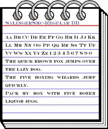 SalingerSmc DB Regular animated font preview