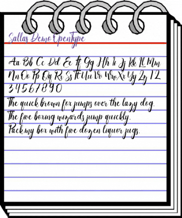 Sallas Demo Regular animated font preview