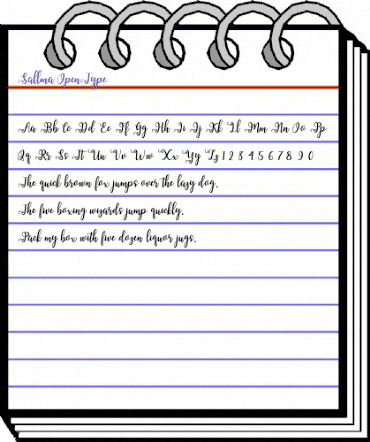 Sallma Regular animated font preview Sallma Regular animated font preview