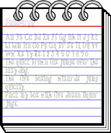 Sallsburgg Regular animated font preview