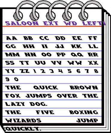 Saloon Ext Wd Lefti Regular animated font preview