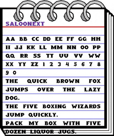 SaloonExt Regular animated font preview