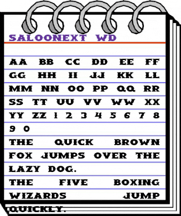 SaloonExt Wd Regular animated font preview