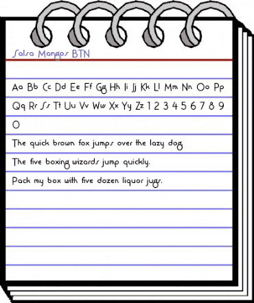 Salsa Mangos BTN Regular animated font preview