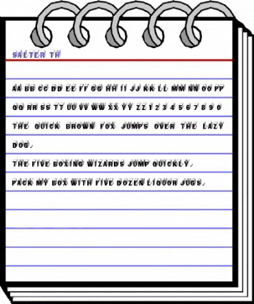 Salter Th Regular animated font preview