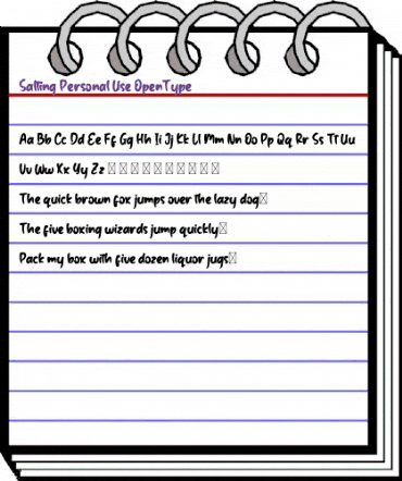 Salting Personal Use animated font preview