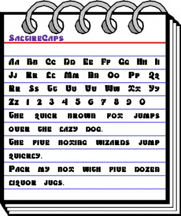 SaltireCaps Normal animated font preview