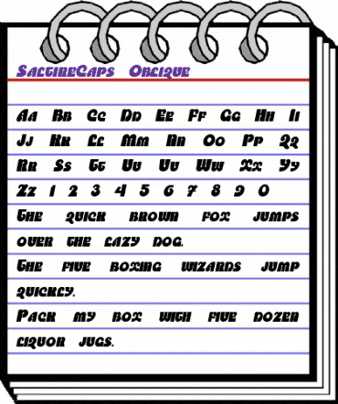 SaltireCaps Oblique animated font preview