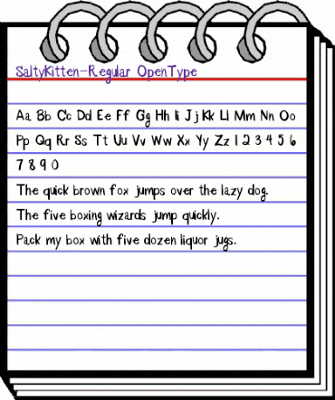 Salty Kitten Regular animated font preview