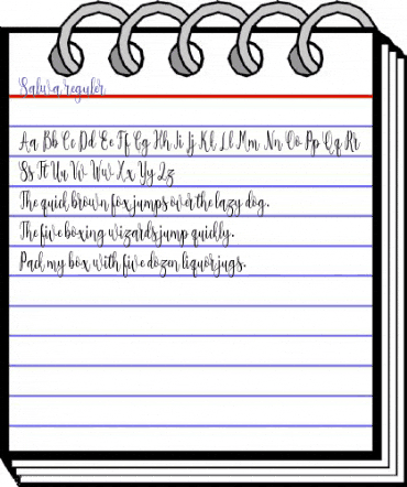 Salwa reguler Regular animated font preview