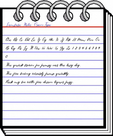 Sambara Italic Regular animated font preview