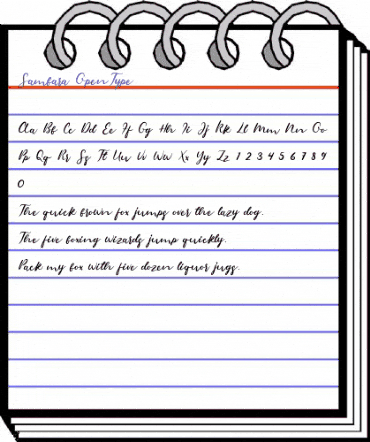 Sambara Regular animated font preview