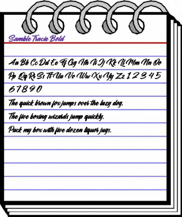 Samble Tracie Bold Bold animated font preview