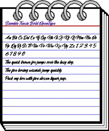 Samble Tracie Bold Bold animated font preview