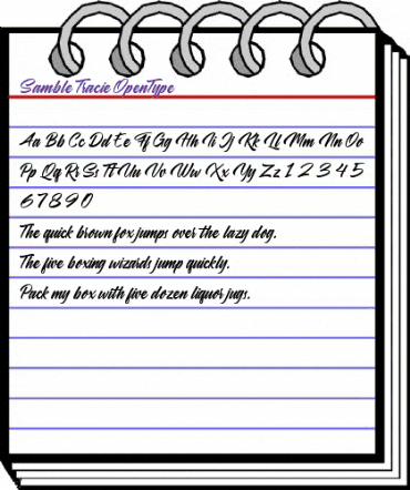 Samble Tracie Regular animated font preview Samble Tracie Regular animated font preview