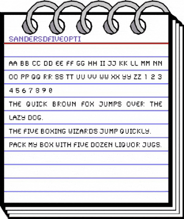 SandersDFiveOpti Regular animated font preview SandersDFiveOpti Regular animated font preview