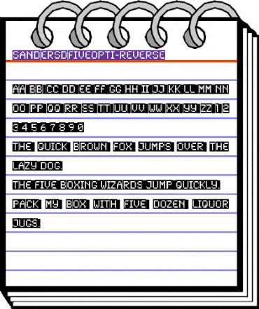 SandersDFiveOpti Regular animated font preview SandersDFiveOpti Regular animated font preview