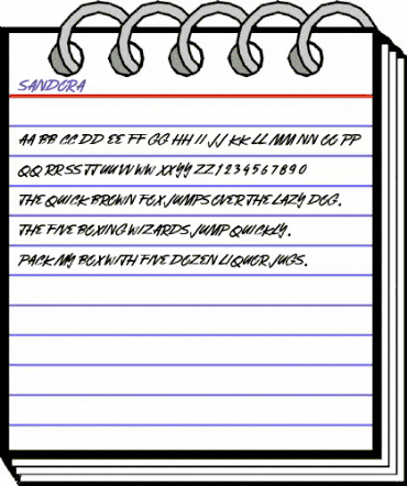 Sandora Regular animated font preview