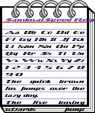 Sandoval Speed animated font preview Sandoval Speed animated font preview