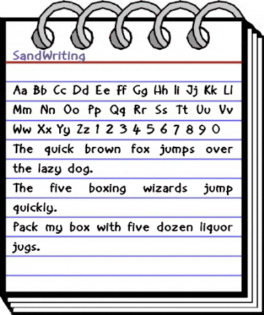SandWriting Regular animated font preview SandWriting Regular animated font preview