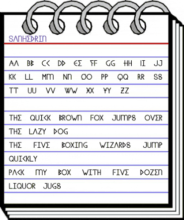 Sanhedrin Regular animated font preview Sanhedrin Regular animated font preview