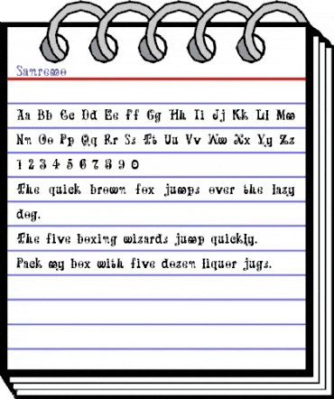 Sanremo Regular animated font preview