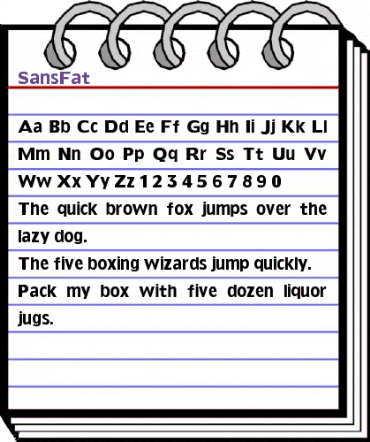 SansFat Regular animated font preview
