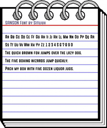SANSON Regular animated font preview