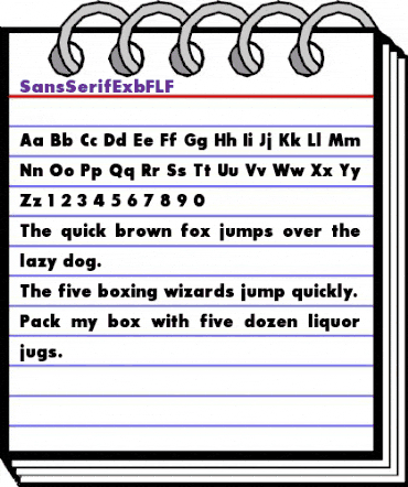 SansSerifExbFLF Regular animated font preview SansSerifExbFLF Regular animated font preview