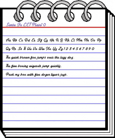 Santa Fe LET Plain animated font preview