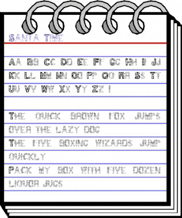 Santa Time Regular animated font preview