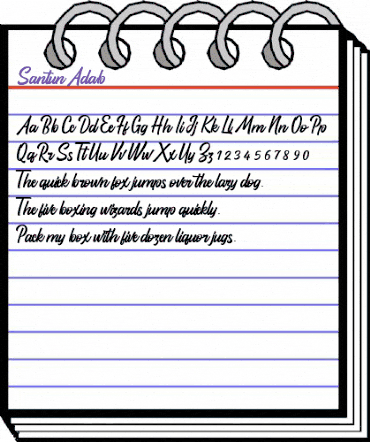 Santun Adab Regular animated font preview