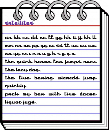 Satellites Regular animated font preview