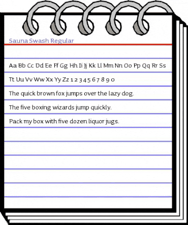 Sauna Swash Regular animated font preview Sauna Swash Regular animated font preview