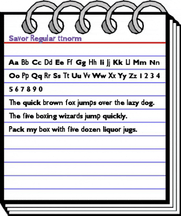 Savor Regular animated font preview