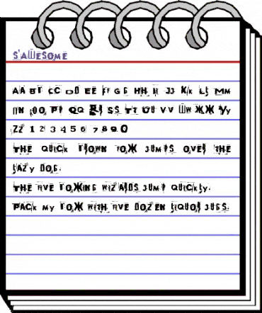 s'AWesome Regular animated font preview