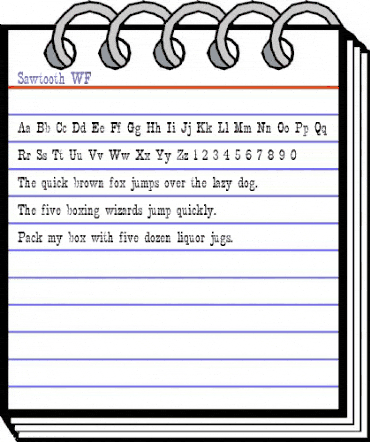 Sawtooth WF Regular animated font preview