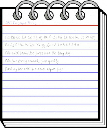 SBC Designer Notes SBC Designer Notes animated font preview