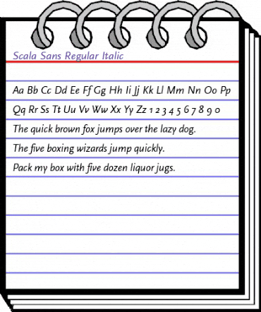 Scala Sans Regular Italic animated font preview Scala Sans Regular Italic animated font preview