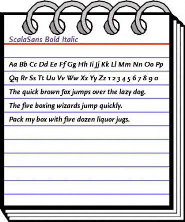 ScalaSans Bold Italic animated font preview ScalaSans Bold Italic animated font preview